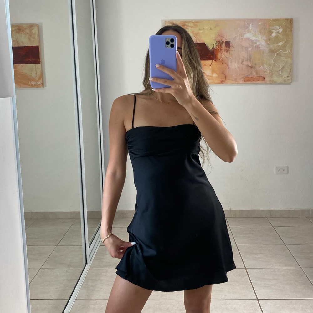 Black mini dress